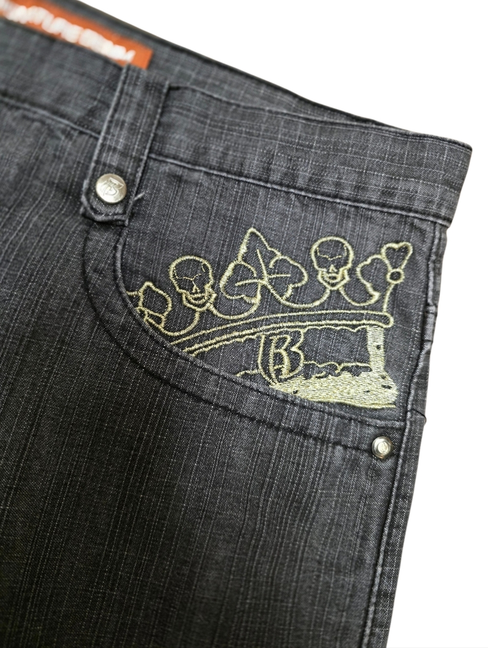 Y2k! Vintage Ruff Ryders Denim Jeans RR Embroidered Logo Baggy Men's Sz 40x32